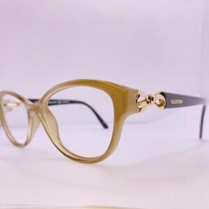 Valentino Sunglasses Eyeglasses V2672 319 53 [] 15 125 MM Ivory Silver Authentic